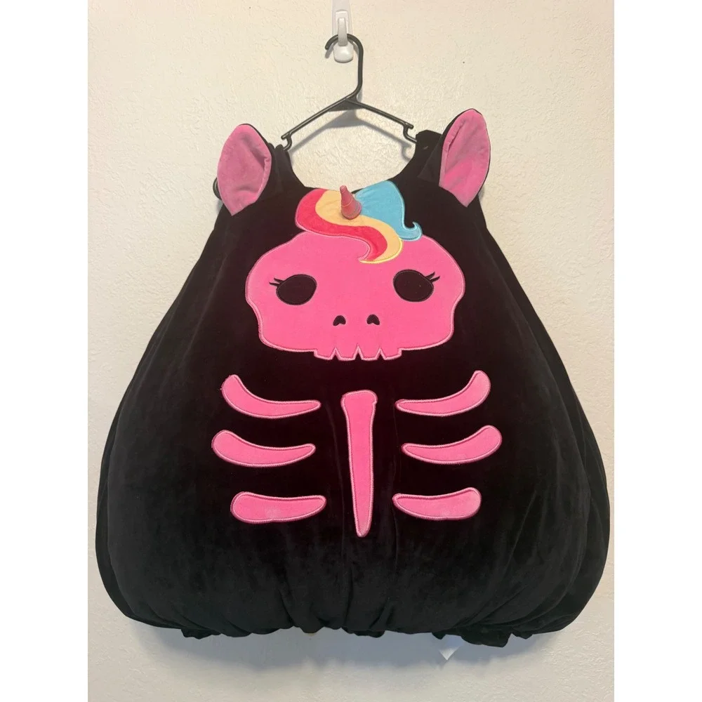 Squishmallows Jazwares Costume Play Unicorn Skeleton Black Pink Plush JWC4656